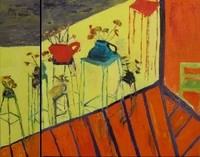 JILL FINSEN PAINTINGS Fauvist-Like Bold in Color & Quirky Works