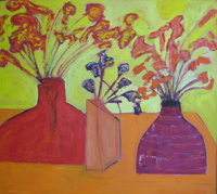 JILL FINSEN PAINTINGS Fauvist-Like Bold in Color & Quirky Works