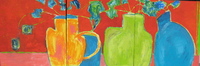 JILL FINSEN PAINTINGS Fauvist-Like Bold in Color & Quirky Works