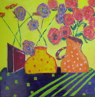 JILL FINSEN PAINTINGS Fauvist-Like Bold in Color & Quirky Works