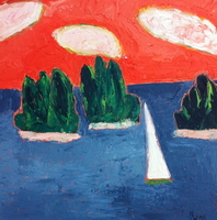 JILL FINSEN PAINTINGS Fauvist-Like Bold in Color & Quirky Works