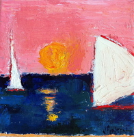JILL FINSEN PAINTINGS Fauvist-Like Bold in Color & Quirky Works
