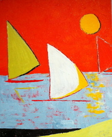 JILL FINSEN PAINTINGS Fauvist-Like Bold in Color & Quirky Works