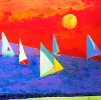 JILL FINSEN PAINTINGS Fauvist-Like Bold in Color & Quirky Works