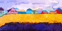 JILL FINSEN PAINTINGS Fauvist-Like Bold in Color & Quirky Works