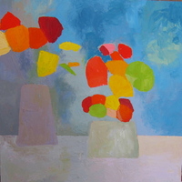 JILL FINSEN PAINTINGS Fauvist-Like Bold in Color & Quirky Works