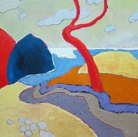 JILL FINSEN PAINTINGSFauvist-Like Bold in Color & Quirky Works