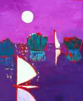 JILL FINSEN PAINTINGS Fauvist-Like Bold in Color & Quirky Works