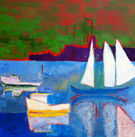 JILL FINSEN PAINTINGS Fauvist-Like Bold in Color & Quirky Works