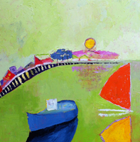 JILL FINSEN PAINTINGS Fauvist-Like Bold in Color & Quirky Works