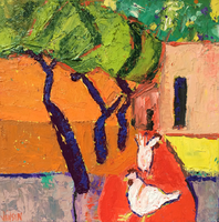 JILL FINSEN PAINTINGS Fauvist-Like Bold in Color & Quirky Works
