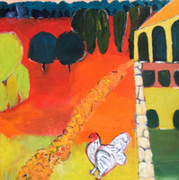 JILL FINSEN PAINTINGS Fauvist-Like Bold in Color & Quirky Works