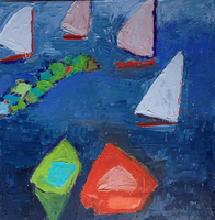JILL FINSEN PAINTINGS Fauvist-Like Bold in Color & Quirky Works