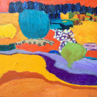JILL FINSEN PAINTINGS Fauvist-Like Bold in Color & Quirky Works