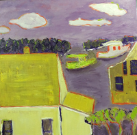 JILL FINSEN PAINTINGS Fauvist-Like Bold in Color & Quirky Works
