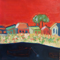 JILL FINSEN PAINTINGS Fauvist-Like Bold in Color & Quirky Works