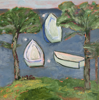 JILL FINSEN PAINTINGS Fauvist-Like Bold in Color & Quirky Works