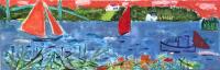 JILL FINSEN PAINTINGS Fauvist-Like Bold in Color & Quirky Works