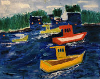 JILL FINSEN PAINTINGS Fauvist-Like Bold in Color & Quirky Works
