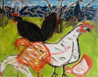 JILL FINSEN PAINTINGS Fauvist-Like Bold in Color & Quirky Works
