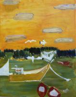 JILL FINSEN PAINTINGS Fauvist-Like Bold in Color & Quirky Works