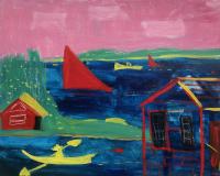 JILL FINSEN PAINTINGS Fauvist-Like Bold in Color & Quirky Works