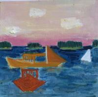 JILL FINSEN PAINTINGS Fauvist-Like Bold in Color & Quirky Works