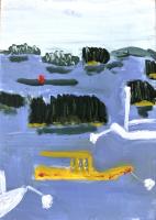 JILL FINSEN PAINTINGS Fauvist-Like Bold in Color & Quirky Works