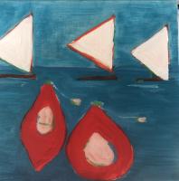 JILL FINSEN PAINTINGS Fauvist-Like Bold in Color & Quirky Works
