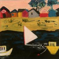JILL FINSEN PAINTINGS Fauvist-Like Bold in Color & Quirky Works