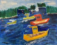 JILL FINSEN PAINTINGS Fauvist-Like Bold in Color & Quirky Works