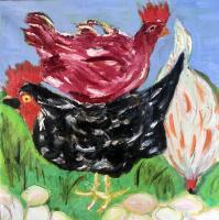 JILL FINSEN PAINTINGS Fauvist-Like Bold in Color & Quirky Works